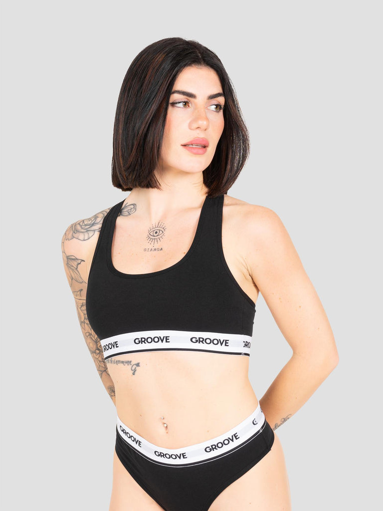 BASIC BRALETTE UND006W BLACK GROOVE 