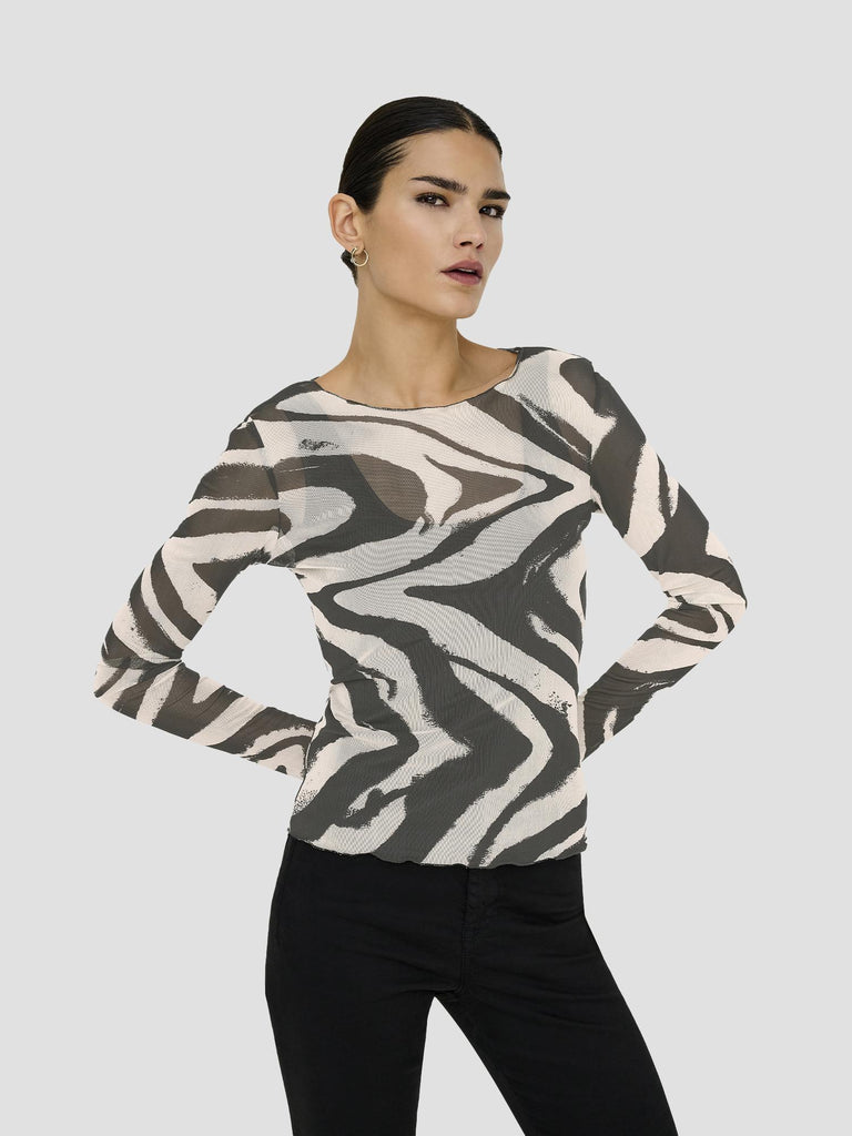 JDYELSA NEW L/S O NECK TOP JRS NOOS 15356004 WHITECAP GRAY JACQUELINE DE YONG 