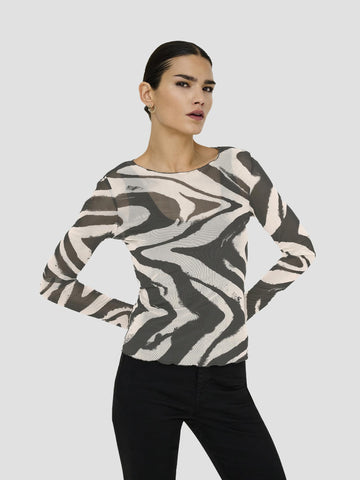 JDYELSA NEW L/S O NECK TOP JRS NOOS 15356004 WHITECAP GRAY JACQUELINE DE YONG 