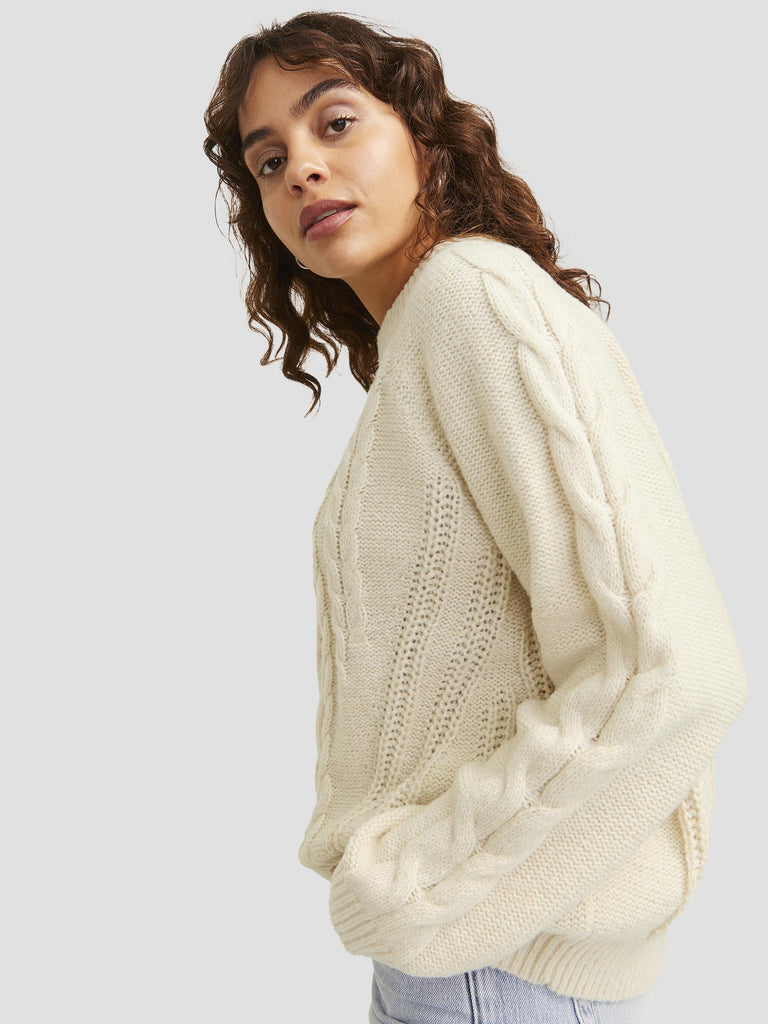 JXJOSIE CREW NECK KNIT 12255370 VANILLA ICE JJXX 