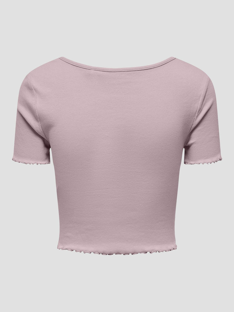 ONLBETTY LIFE S/S V-NECK TOP CC JRS 15311919 VIOLET ICE ONLY 