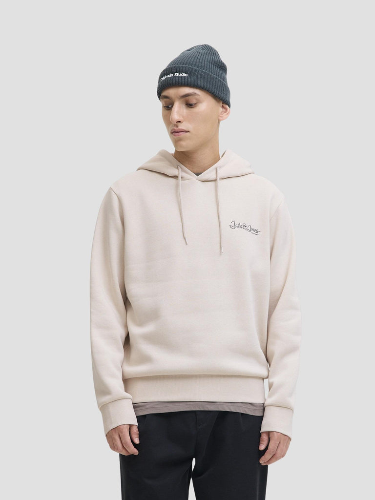 JJYUKI FRONT SWEAT HOOD 12287229 MOONBEAM JACK&JONES 