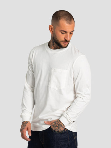 GROOVE T SHIRT MANICA LUNGA CON TASCHINO IN COTONE AMERICANO BARL111 PANNA GROOVE 