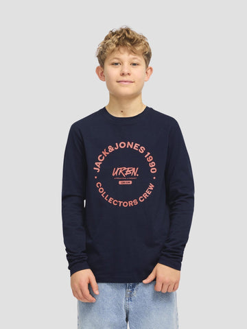 JJSIMON TEE LS CREW NECK JNR 12270230 SKY CAPTAIN JACK&JONES 