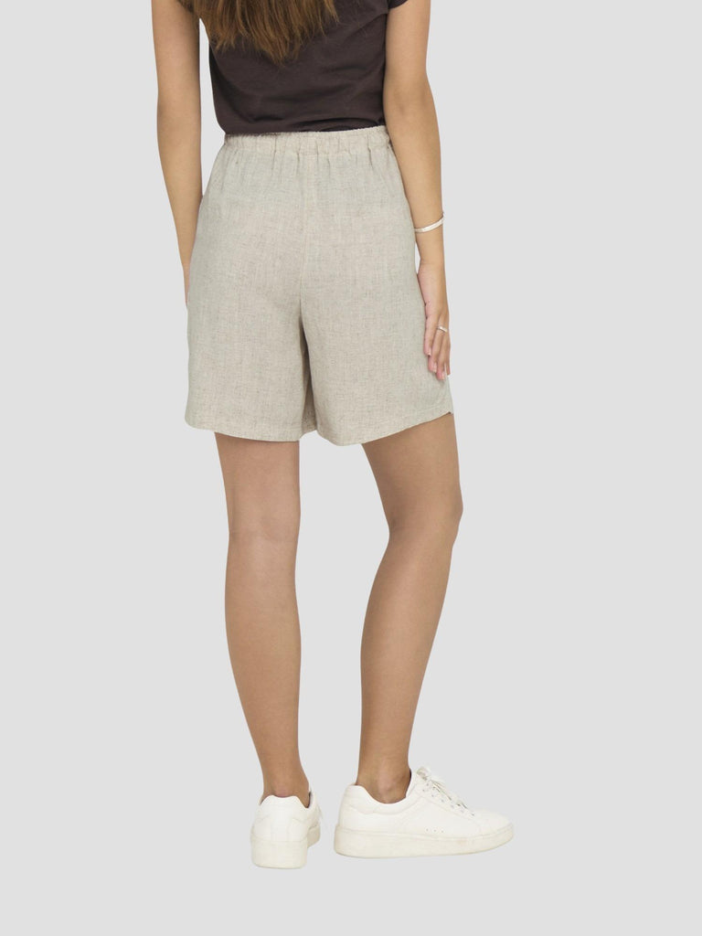ONLSIESTA MW PULL-UP LIN BL SHORTS NOOS 15333032 MOONBEAM ONLY 