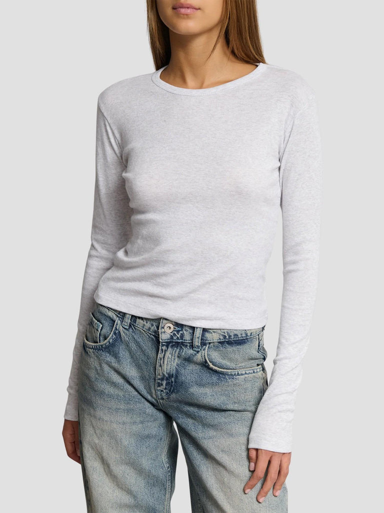 T-SHIRT BASIC MANICHE LUNGHE GRILLINO252 PEARL MEL SUITE BENEDICT 