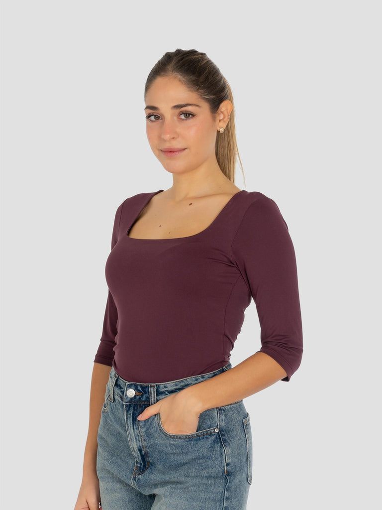 MODAL COLLO AMPIO MANICA 3/4 N1853 VIOLA GROOVE 