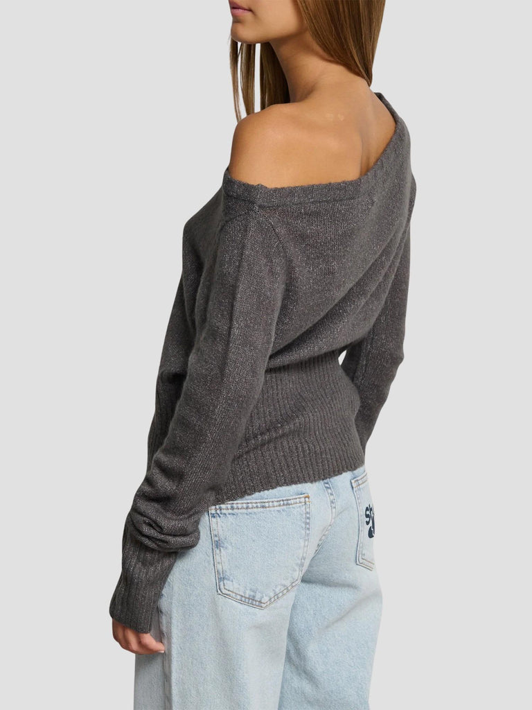 MAGLIA CON SPALLE SCOPERTE PINTA252 DK GREY SUITE BENEDICT 