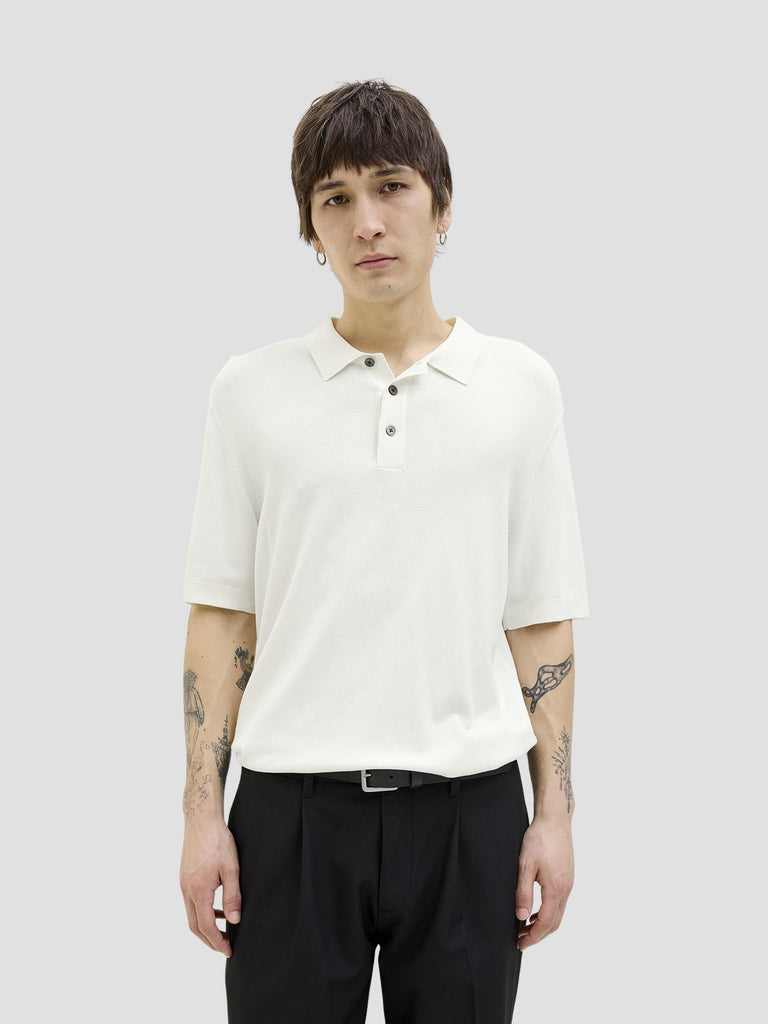 JPRCCWILLIAM KNIT POLO SS 12275454 CLOUD DANCER JACK&JONES 