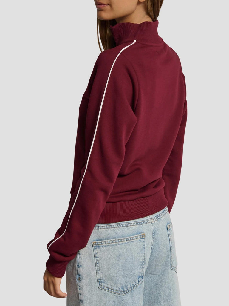 FELPA COLLO ALTO CON RICAMO KOMY-ANGEL BORDEAUX-OFFWHITE SUITE BENEDICT 