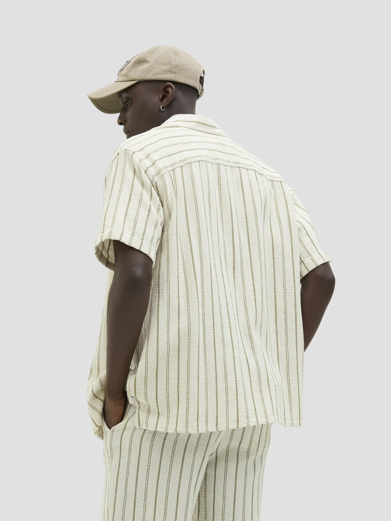 JORCOBA STRIPE RESORT SHIRT SS SN 12271060 CEDAR JACK&JONES 