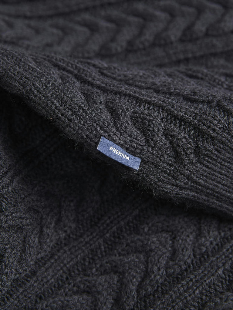 JPRBLUSEAN KNIT CABLE ROLL NECK 12283489 DARK NAVY JACK&JONES 