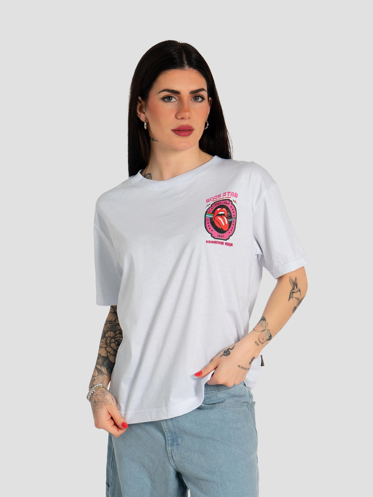 PRINTED TEE SHIRT63 ROCKSTAR BIANCO GROOVE 
