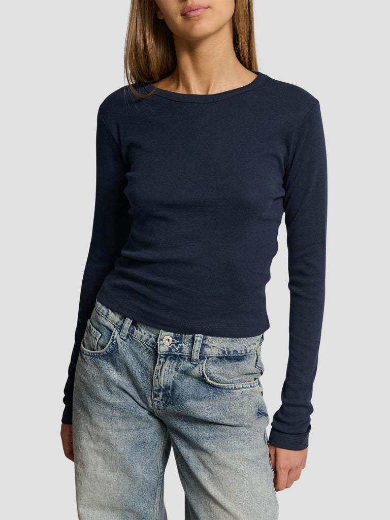 T-SHIRT BASIC MANICHE LUNGHE GRILLINO252 DK NAVY SUITE BENEDICT 