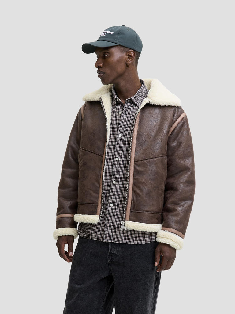 JORLIVERPOOL AVIATOR JACKET SN 12282948 CHOCOLATE TORTE JACK&JONES 