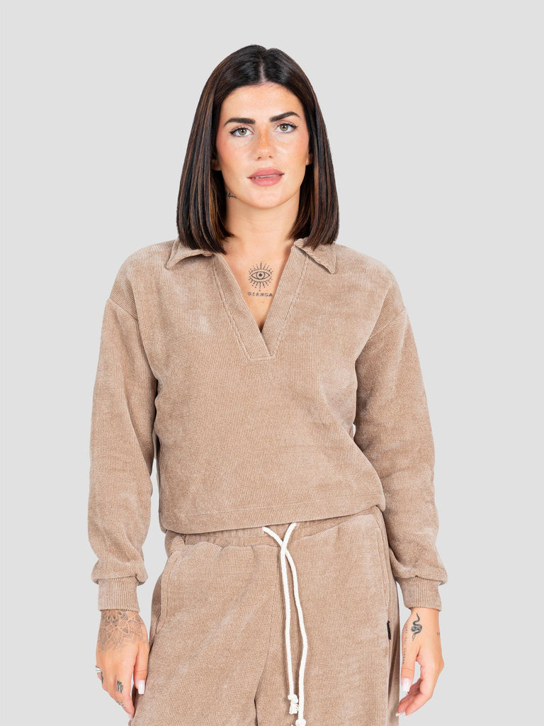 CROP WAFFLE COLLO A V ARCO05 BEIGE GROOVE 