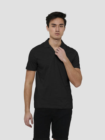 ONSABRAHAM REG SS RESORT POLO CS 22019294 BLACK ONLY&SONS 