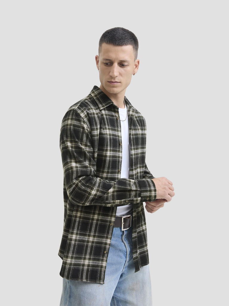 JJJOSHUA CHECK SHIRT LS 12279546 BLACK JACK&JONES 