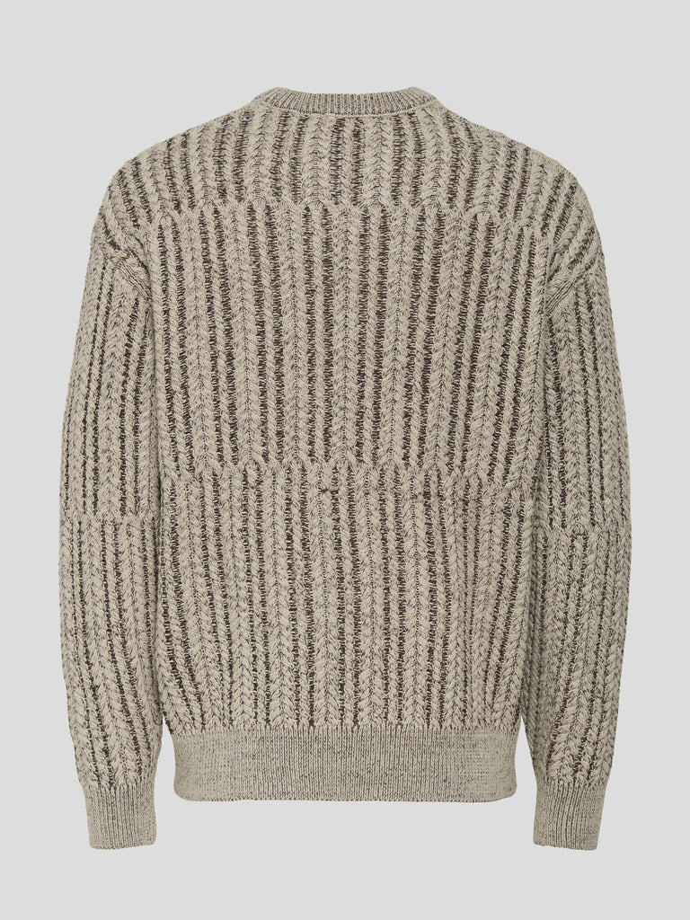 ONSFILL RLX LS CABEL CREW KNIT 22035126 SILVER LINING ONLY&SONS 