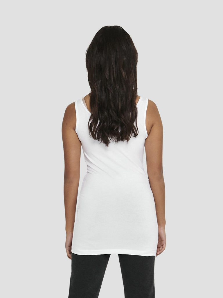 LIVE LOVE LIFE S/L LONG TANK TOP NOOS 15060061 WHITE ONLY 