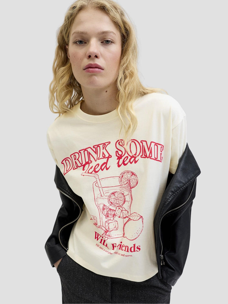 JXLUCY RLX SS PRINT TEE JRS 12281187 VANILLA ICE JJXX 