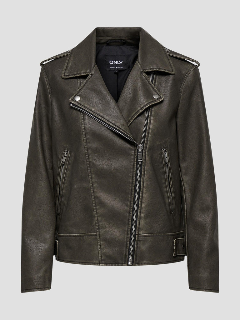 ONLNUMA FAUX LEATHER BIKER JACKET CC OTW 15336400 CHOCOLATE CHIP ONLY 