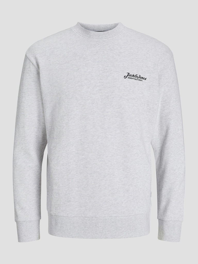 JJBEAU SWEAT CREW NECK 12268435 WHITE MELANGE JACK&JONES 