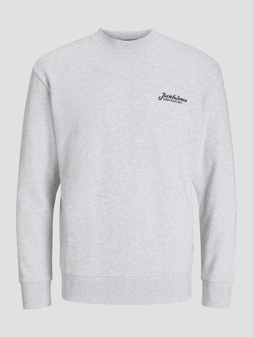 JJBEAU SWEAT CREW NECK 12268435 WHITE MELANGE JACK&JONES 