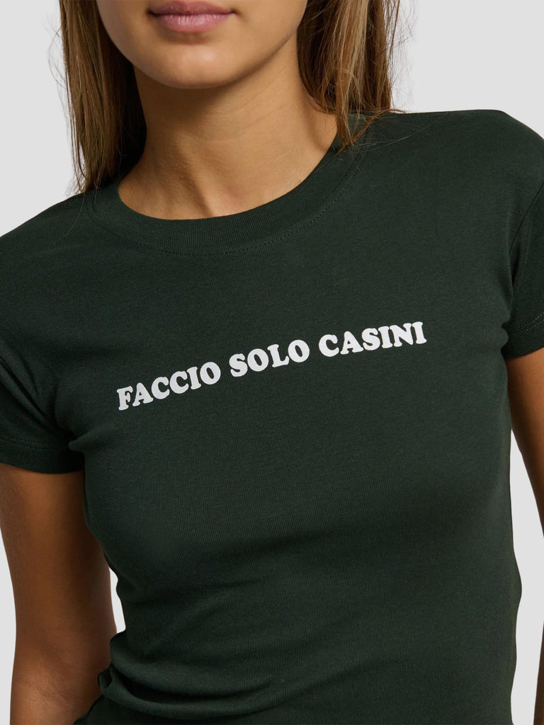 T-SHIRT CON STAMPA TIROLO-CASINI DK GREEN SUITE BENEDICT 