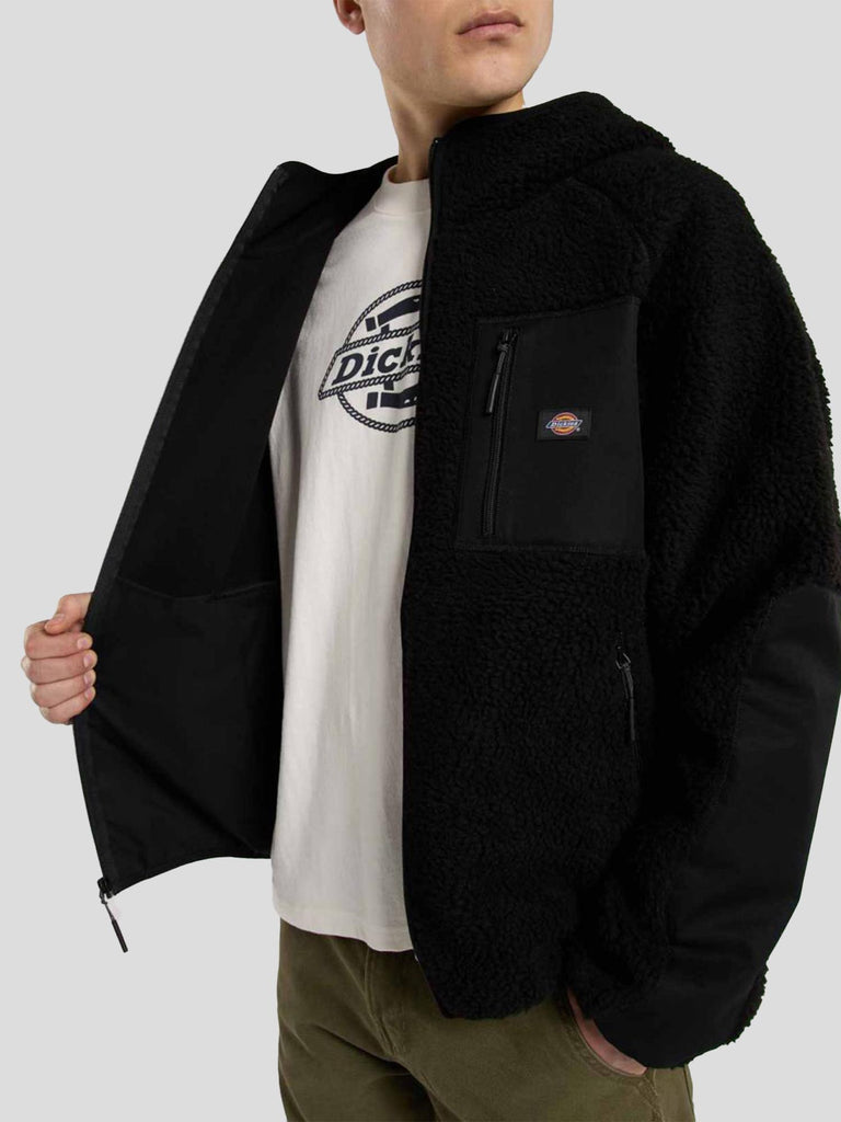CENTRAL HIGH PILE HOODED 87NV BLK1 DICKIES 