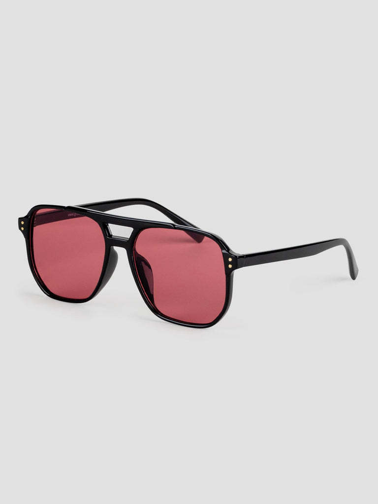 COLORED LENSES DOUBLE SUN001/03 BLACK RED GROOVE 