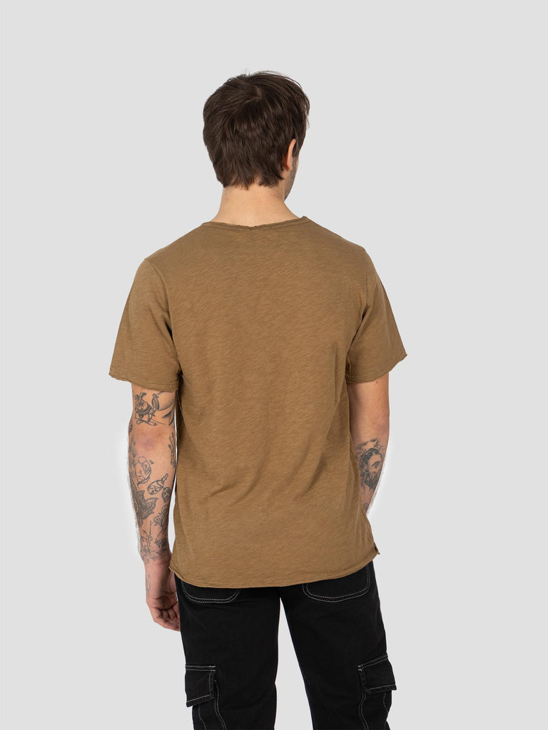 JERSEY FIAMMATA TAGLIO VIVO TSHIRT001 TABACCO GROOVE 