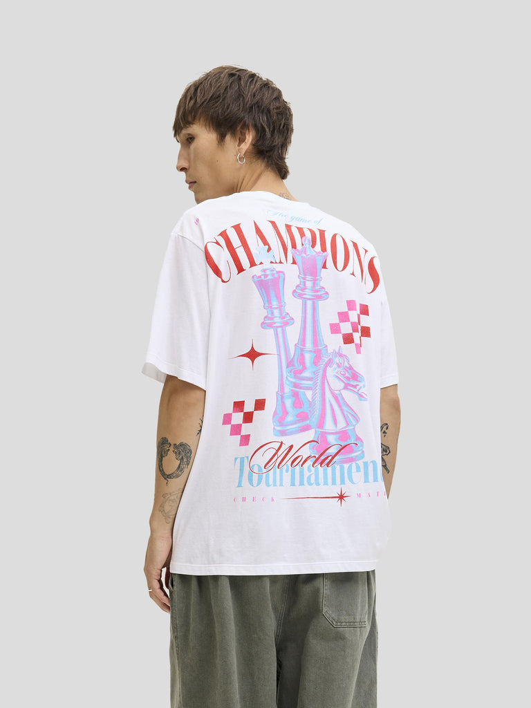 JORVINTAGE GAMES TEE SS CREW NECK TG 12287580 CHESS JACK&JONES 