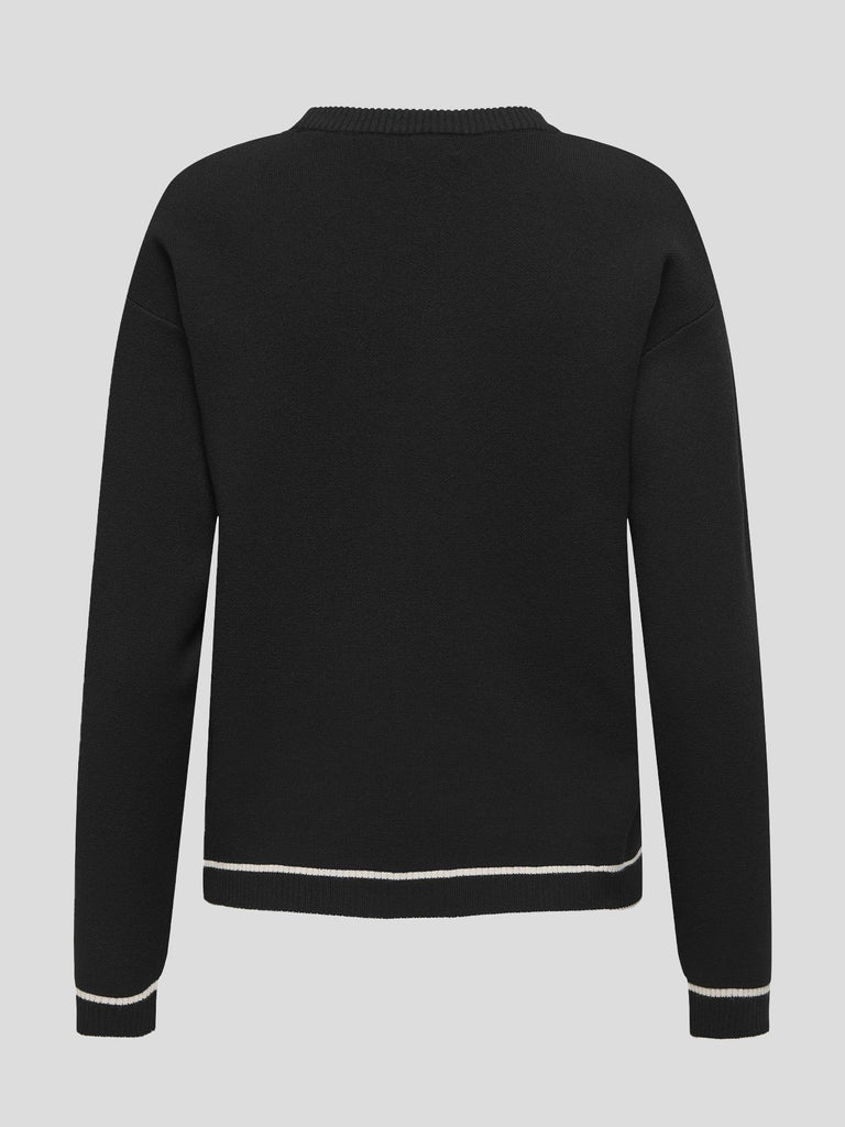 JDYPRIME LIFE L/S ON DROPSHOULD PULL KNT 15359399 BLACK JACQUELINE DE YONG 