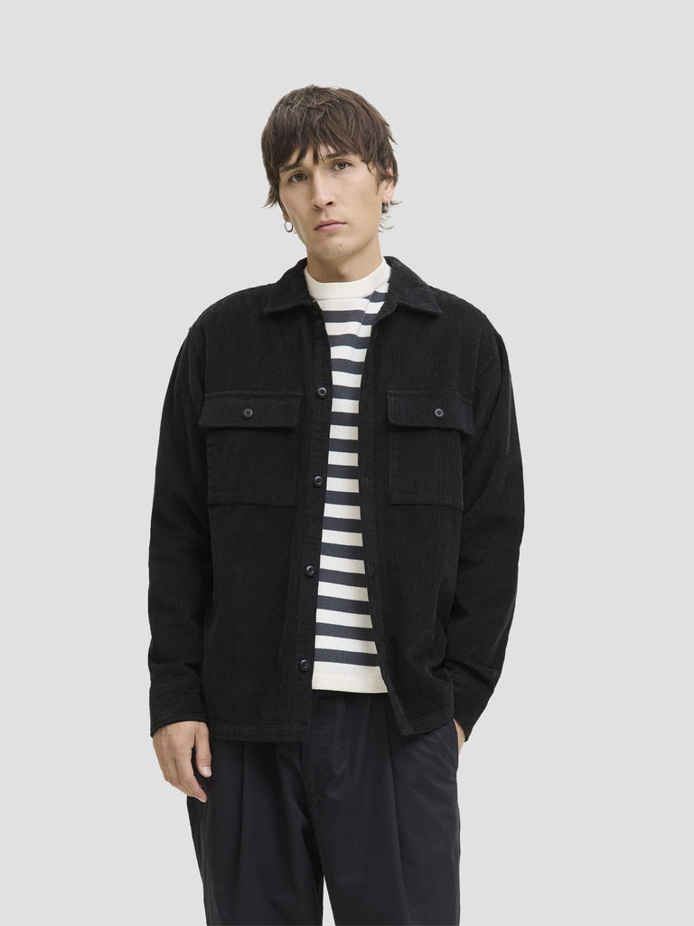 JJEPERFECT CORDUROY OVERSHIRT LS SN 12278825 BLACK JACK&JONES 