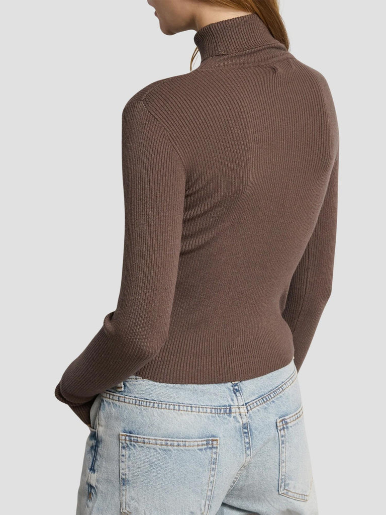 MAGLIA A COSTINE COLLO ALTO POLLICINO252 BROWN SUITE BENEDICT 