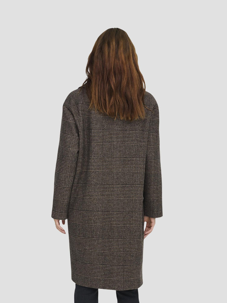 ONLMADISON LIFE CHECK COAT CC OTW UG 15349086 SEAL BROWN ONLY 