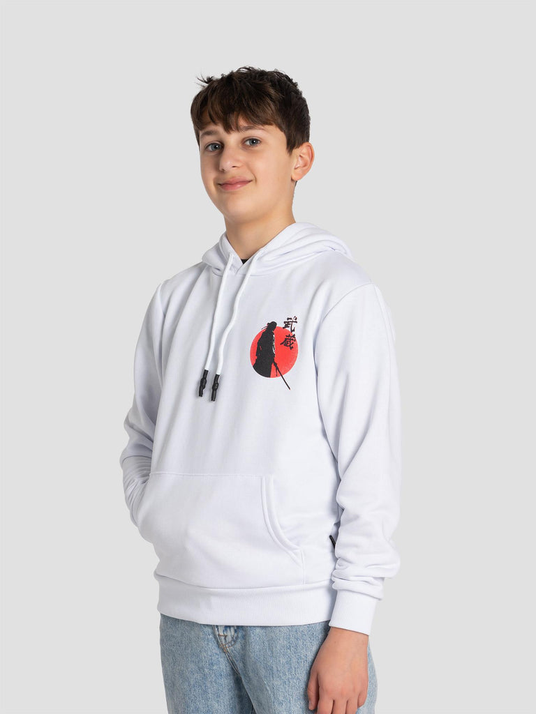 HOODIE PRINTED SWEAT26 SAMURAI BIANCO GROOVE 