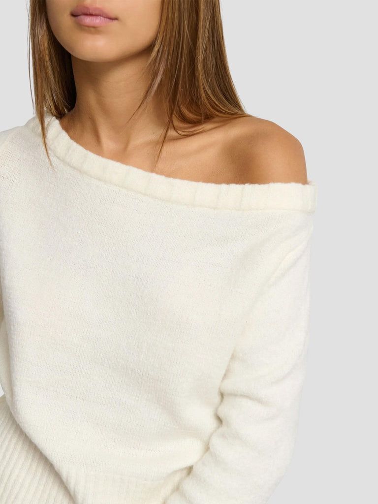 MAGLIA CON SPALLE SCOPERTE PINTA252 OFFWHITE SUITE BENEDICT 