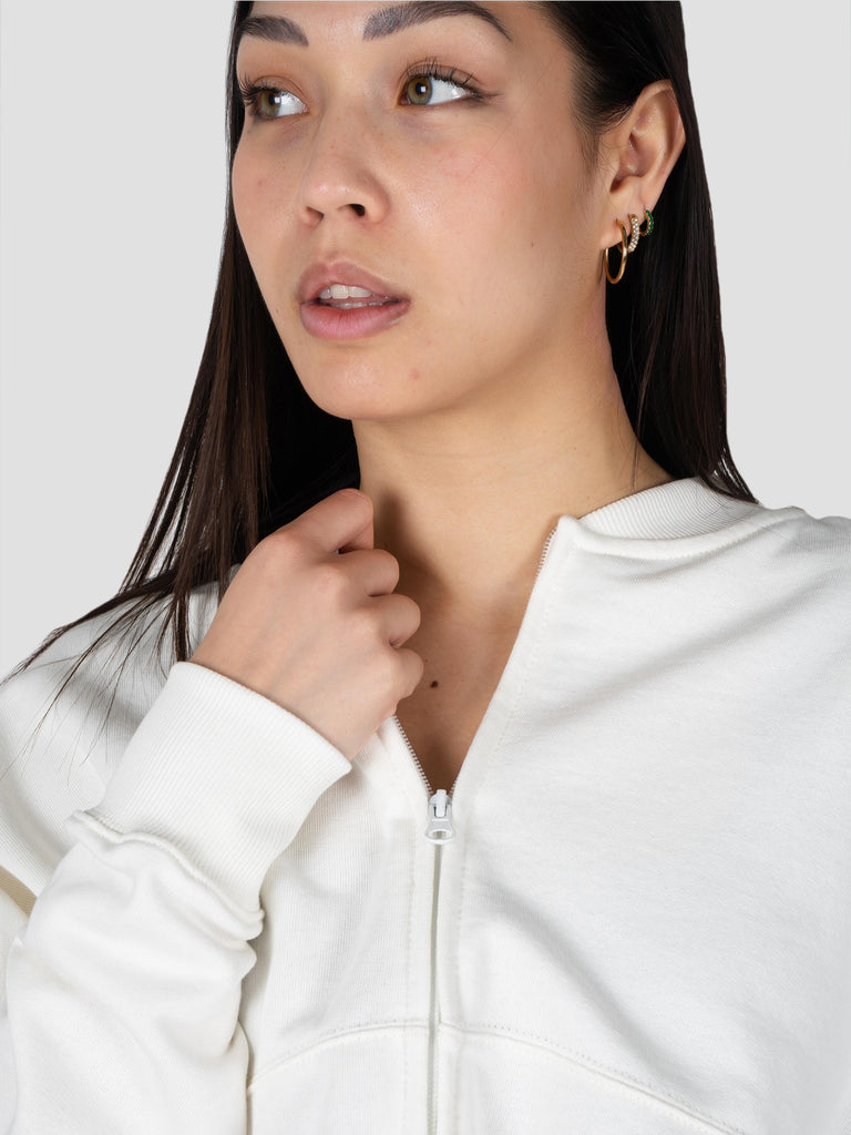 GROOVE FELPA ZIP CROP BARL339W PANNA GROOVE 