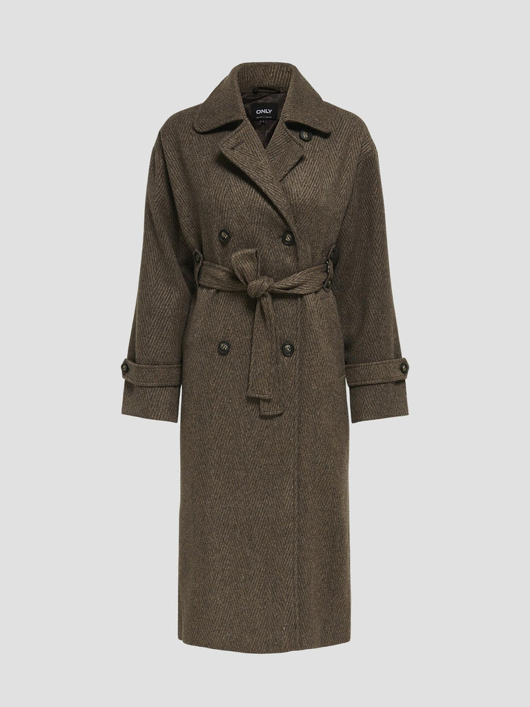 ONLGINA LIFE COAT OTW 15353049 SEAL BROWN ONLY 