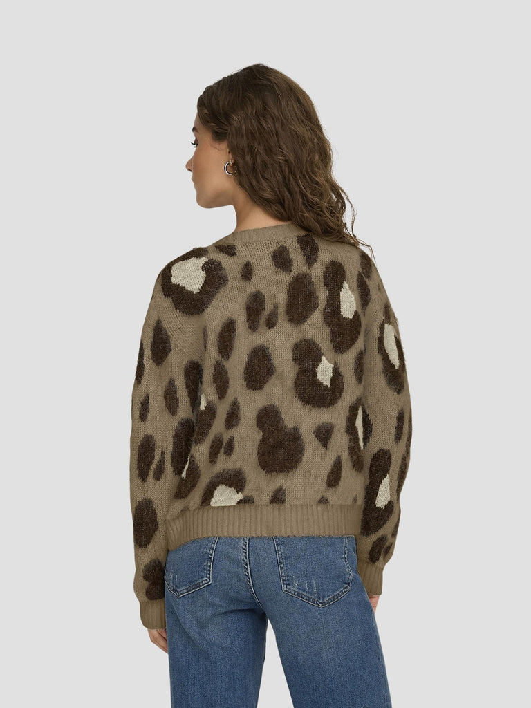 ONLEDELIE LIFE LS JQ CARDI V-NECK KNT 15353090 COCOA CREME ONLY 