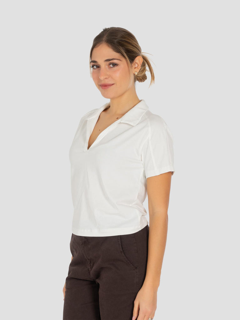 COLLO A V APERTO N1657 BIANCO GROOVE 