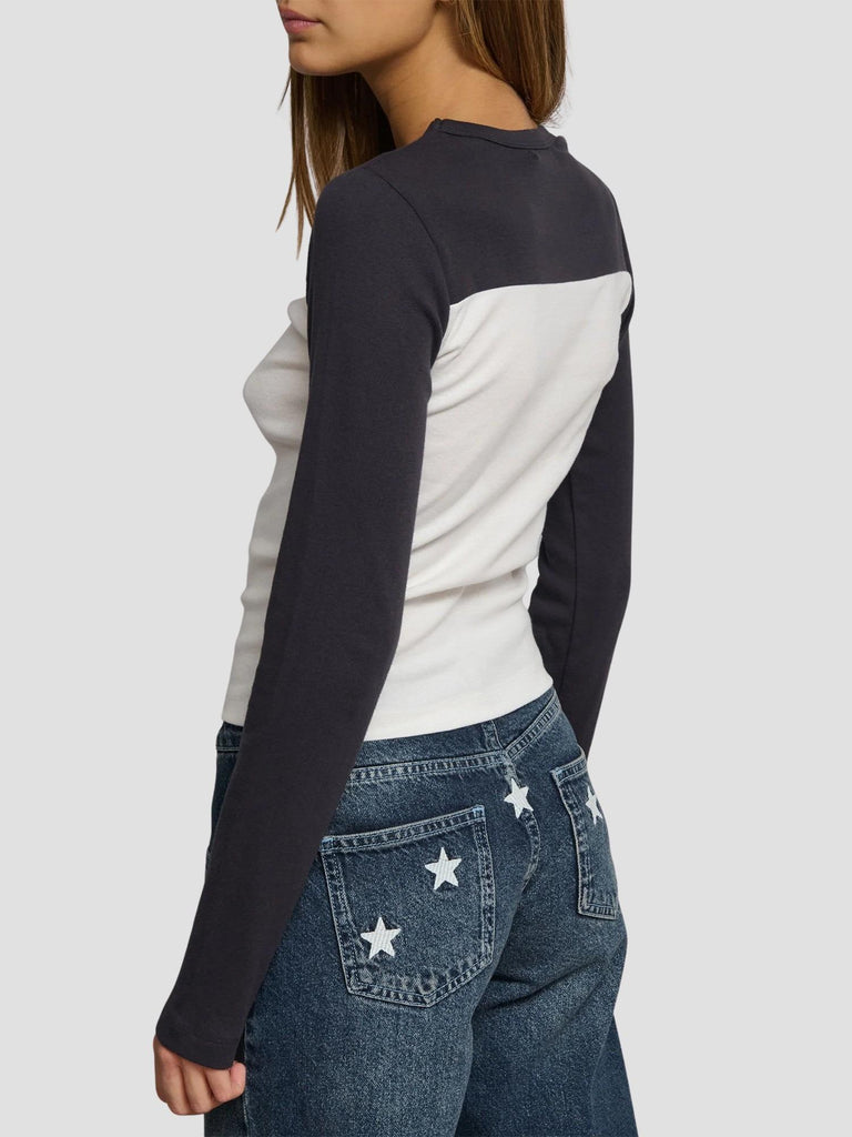 T-SHIRT BICOLORE STAMPATA GREASE-NEMA OFFWH-MIDN SUITE BENEDICT 