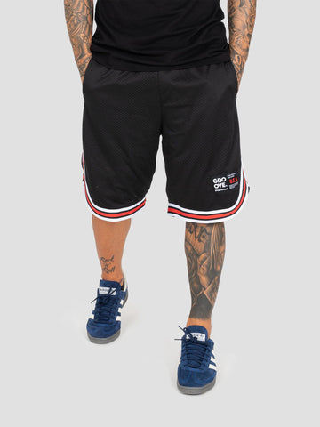 BASKETBALL SHORT MESH BANDE BSKSH001 BLACK GROOVE 