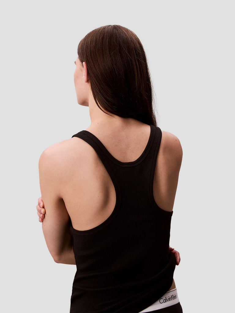 SCOOP NECK COTTON TANK RT8504 BLACK CALVIN KLEIN 