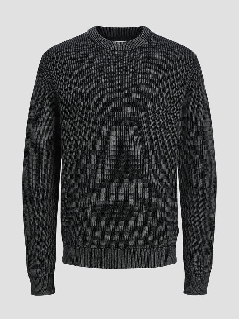 JJTANAKA KNIT CREW NECK 12279299 BLACK JACK&JONES 