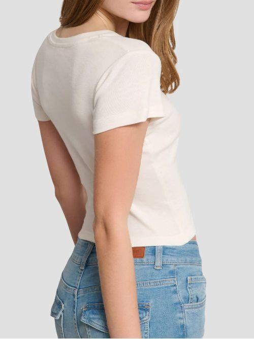 TSHIRT SCOLLO A V TINDER-Y252 OFFWHITE SUITE BENEDICT 