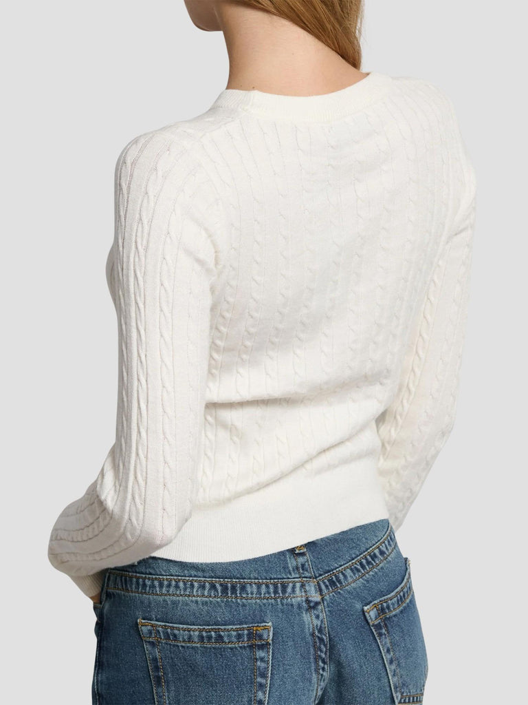 MAGLIA A TRECCE PALACE252 OFFWHITE SUITE BENEDICT 