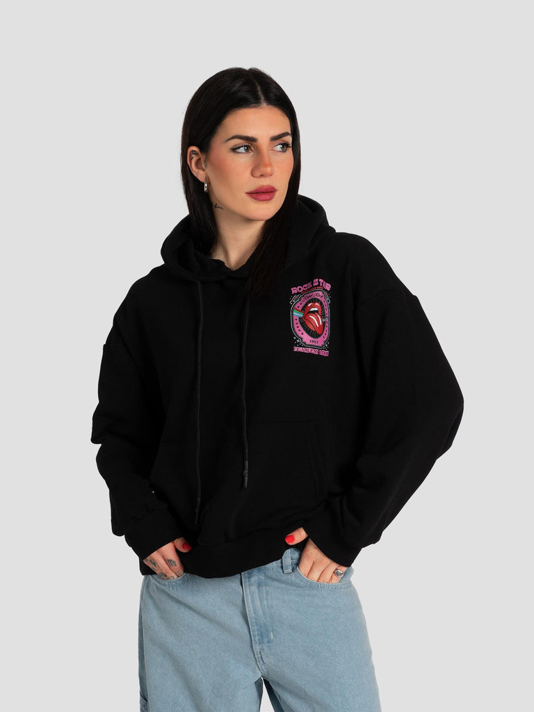 HOODIE PRINTED SWEAT62 ROCKSTAR NERO GROOVE 